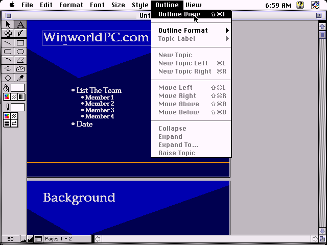 ClarisWorks 3 for Mac - Presentation